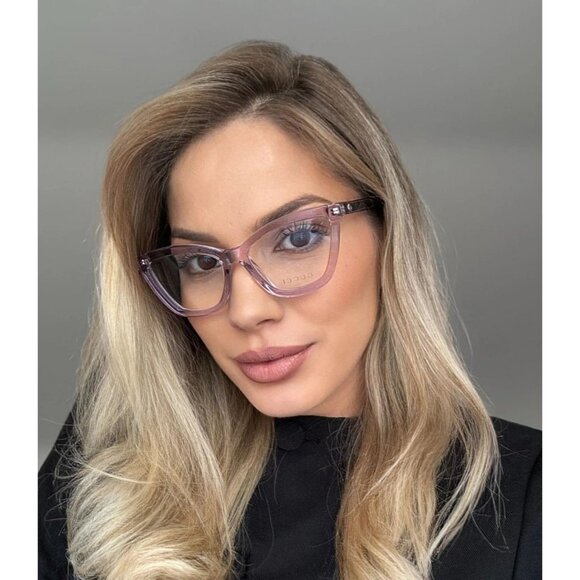 NEW GUCCI EYEGLASSES PURPLE WOMEN EYEWEAR GUCCI GG1686O 008